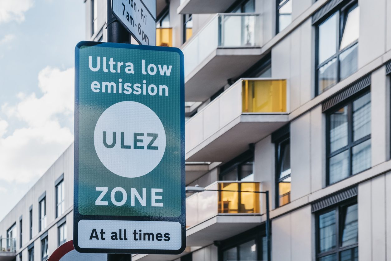 A sign that says ultra low emission zone.